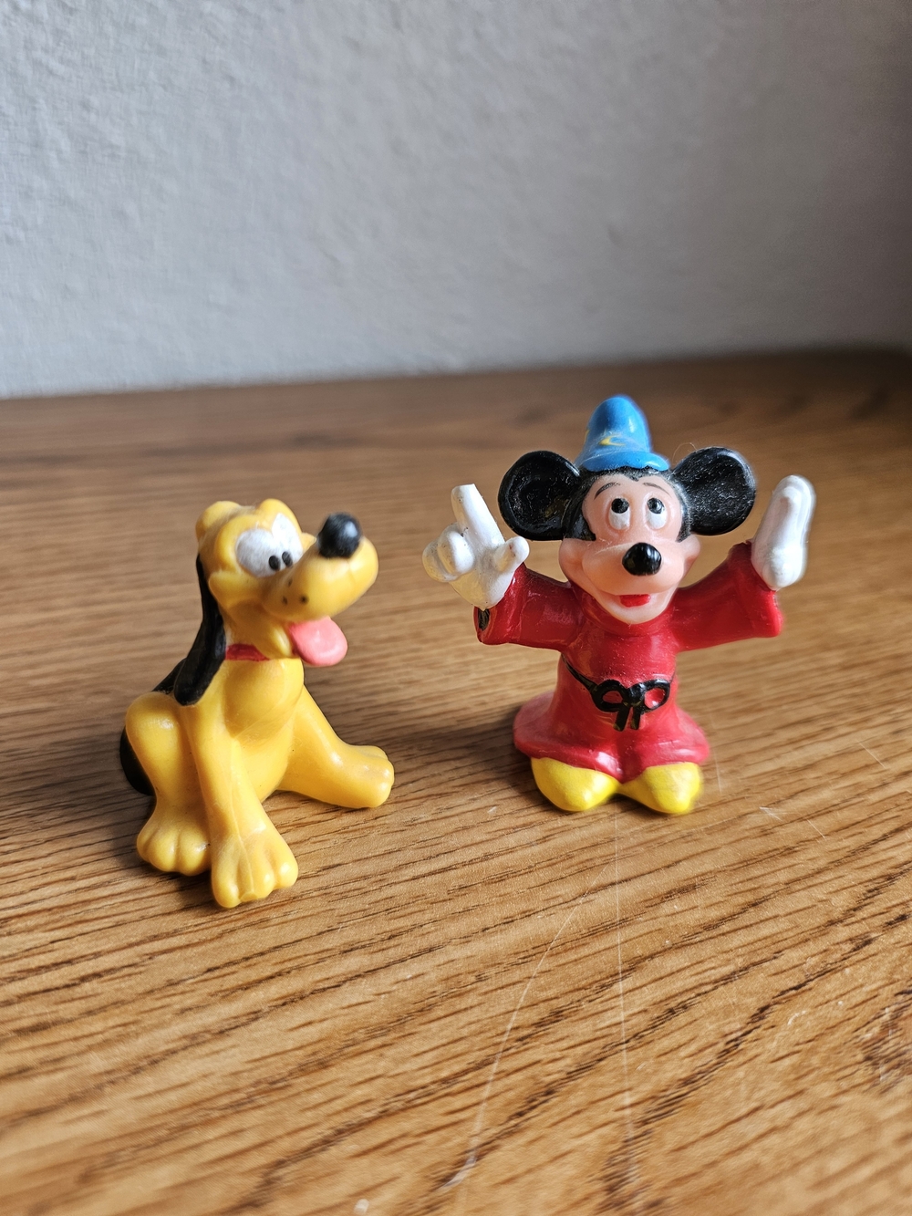 Vintage Mickey Mouse & Pluto Toy Figures Disney 2 Inch Sorceror